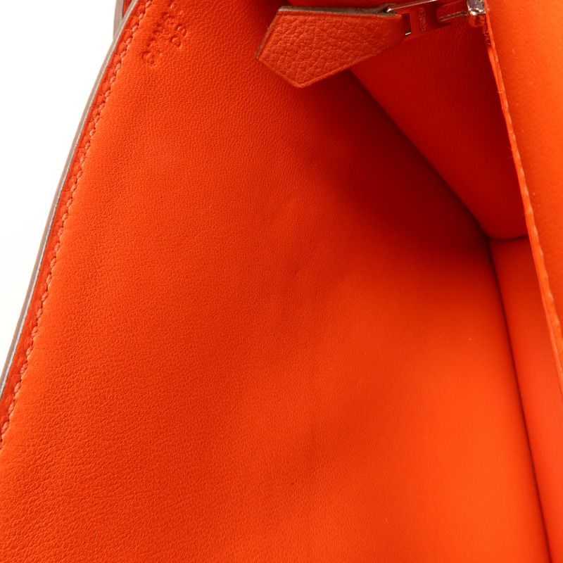 HERMES Evercolor皮革Constance 24肩背袋Feu-16