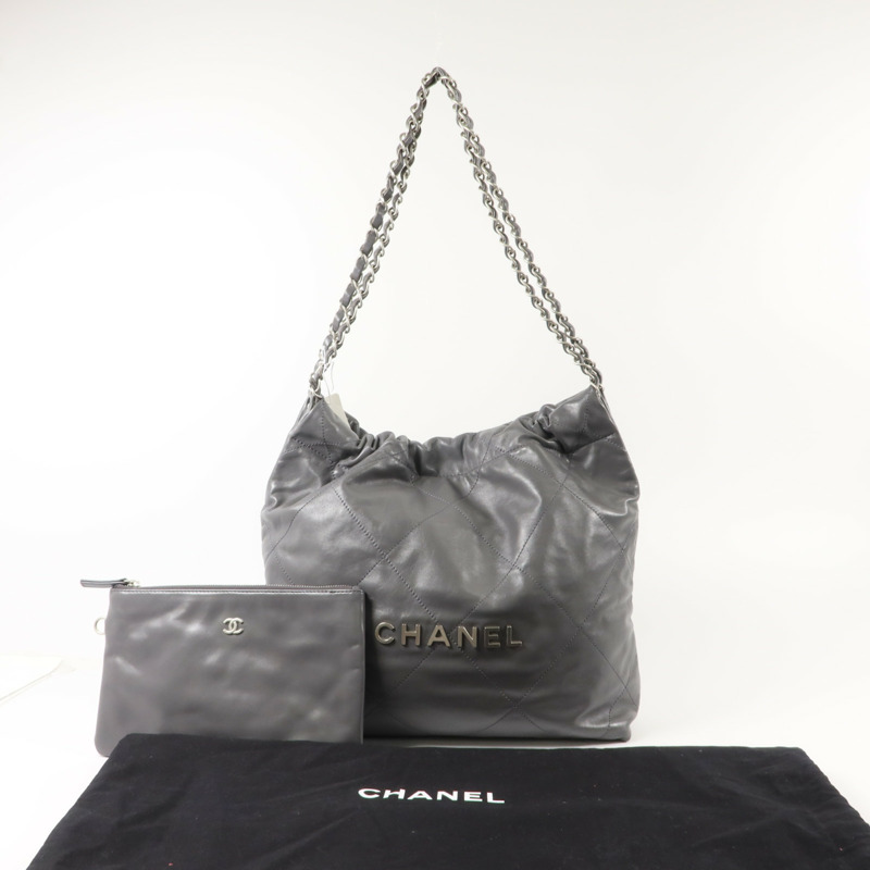 CHANEL 牛皮皮革Chanel 22 Small鏈帶肩背袋-8