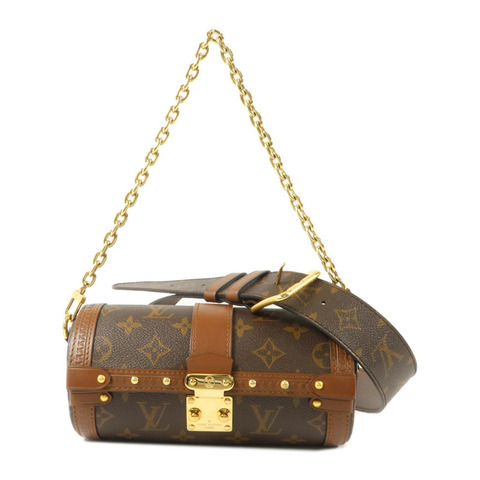 LOUIS VUITTON Monogram Papillon Trunk金扣手挽肩背兩用袋棕色