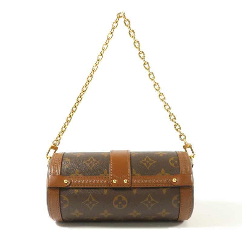 LOUIS VUITTON Monogram Papillon Trunk金扣手挽肩背兩用袋棕色-1