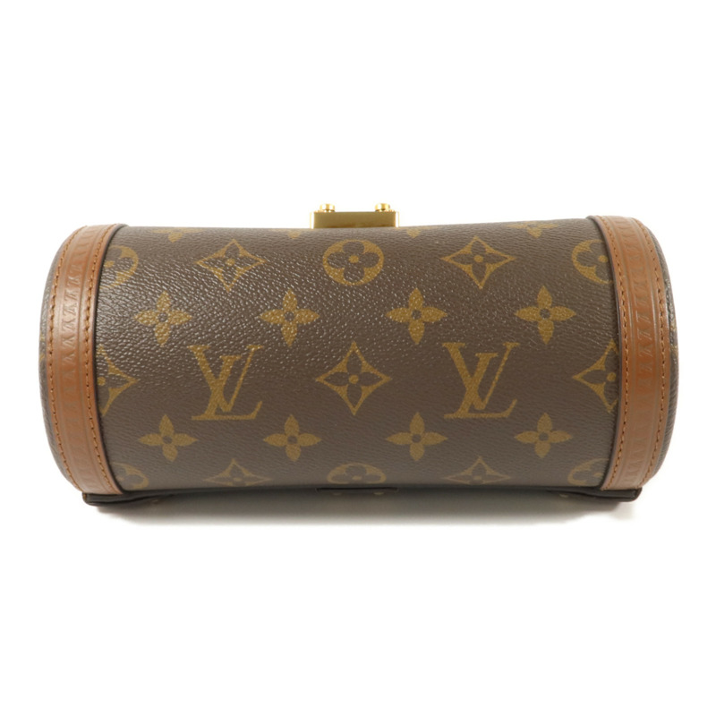 LOUIS VUITTON Monogram Papillon Trunk金扣手挽肩背兩用袋棕色-3