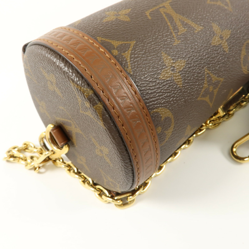 LOUIS VUITTON Monogram Papillon Trunk金扣手挽肩背兩用袋棕色-13