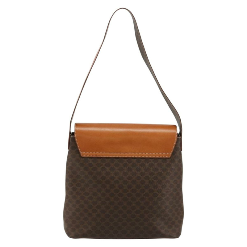 【日本直送】CELINE Macadam帆布肩背包 PVC皮革 棕色 金色 正品 182190A-1