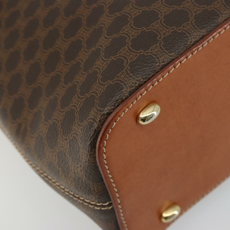 【日本直送】CELINE Macadam帆布肩背包 PVC皮革 棕色 金色 正品 182190A-13