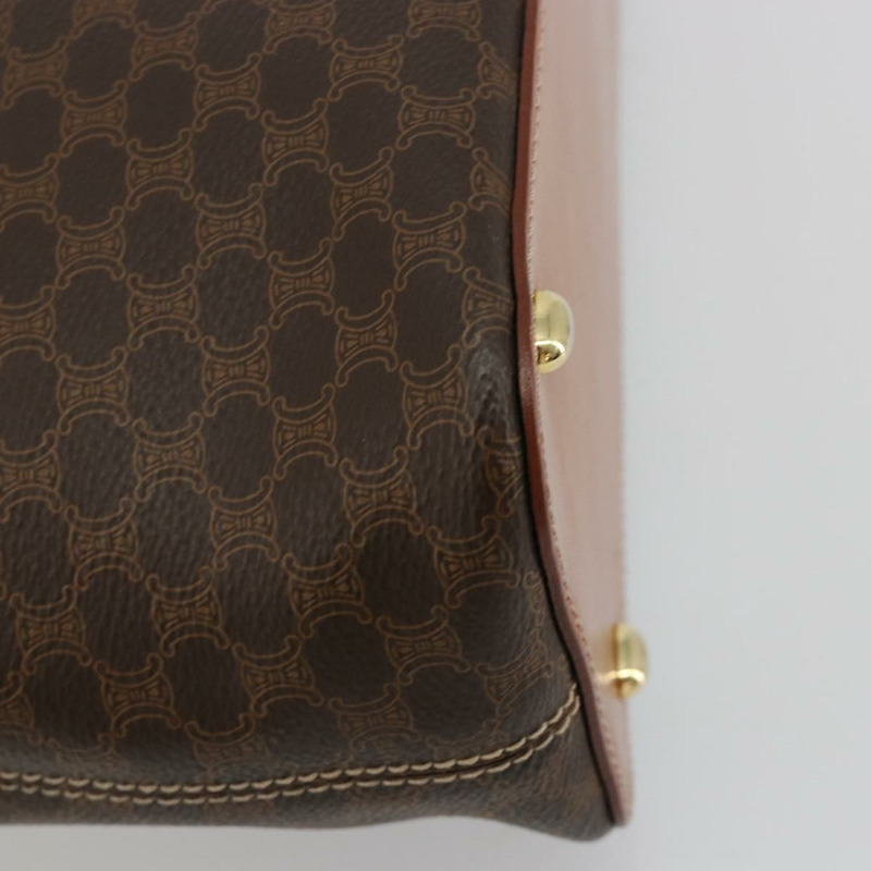 【日本直送】CELINE Macadam帆布肩背包 PVC皮革 棕色 金色 正品 182190A-15