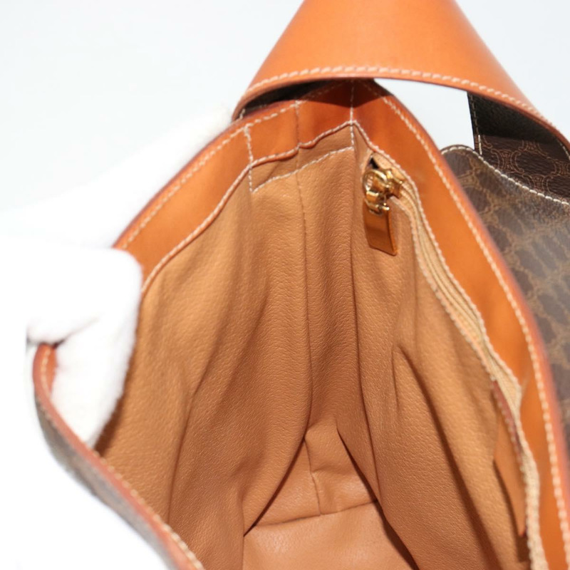【日本直送】CELINE Macadam帆布肩背包 PVC皮革 棕色 金色 正品 182190A-19