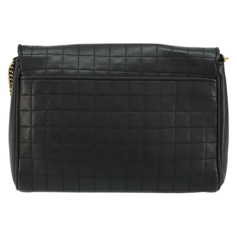 【日本直送】CELINE 鏈條肩背包,皮革材質,黑色,金色,正品編號 182421V-1