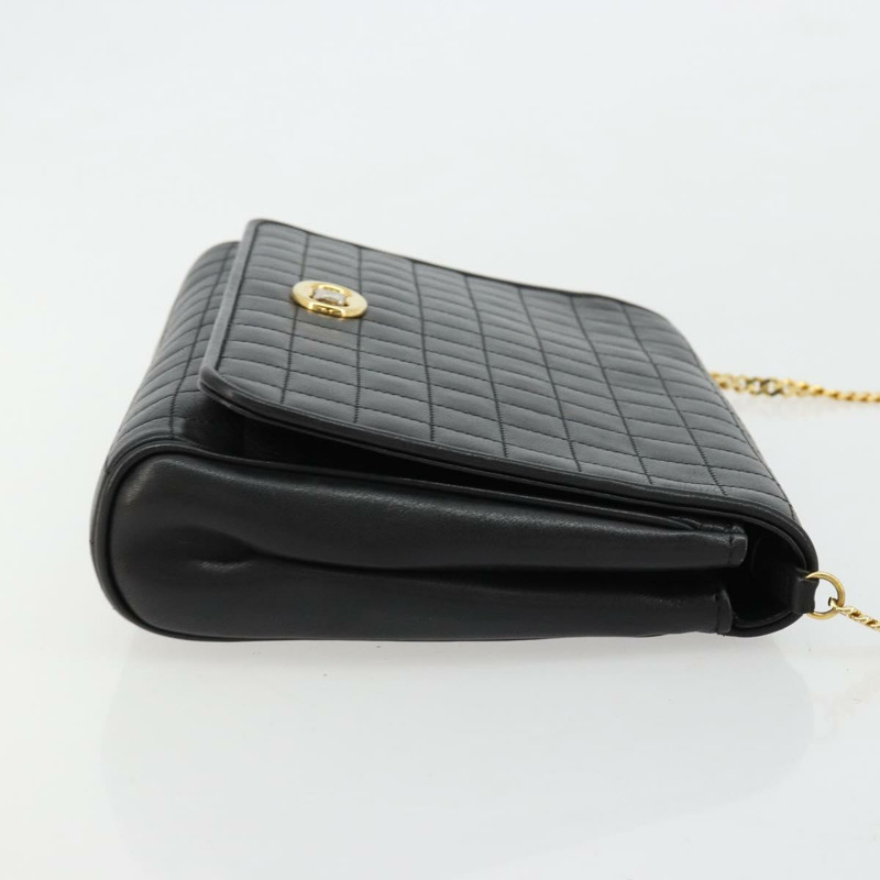 【日本直送】CELINE 鏈條肩背包,皮革材質,黑色,金色,正品編號 182421V-2