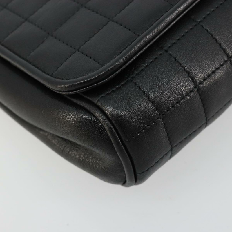 【日本直送】CELINE 鏈條肩背包,皮革材質,黑色,金色,正品編號 182421V-14