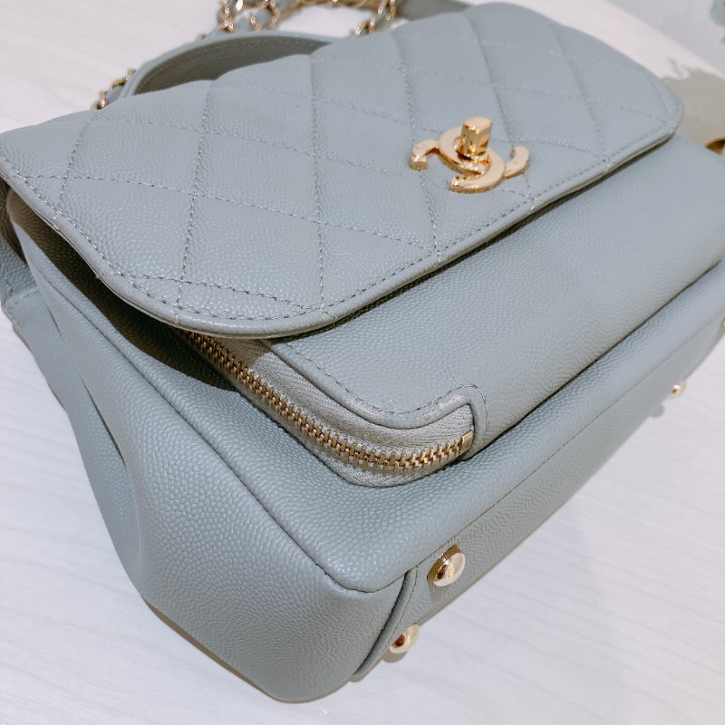 TK2064 香奈兒 灰色 手提/ 斜挎袋 Chanel Business Affinity Bag Caviar Grey X GHW-3