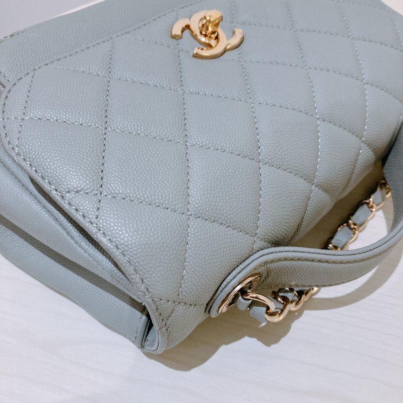 TK2064 香奈兒 灰色 手提/ 斜挎袋 Chanel Business Affinity Bag Caviar Grey X GHW-5