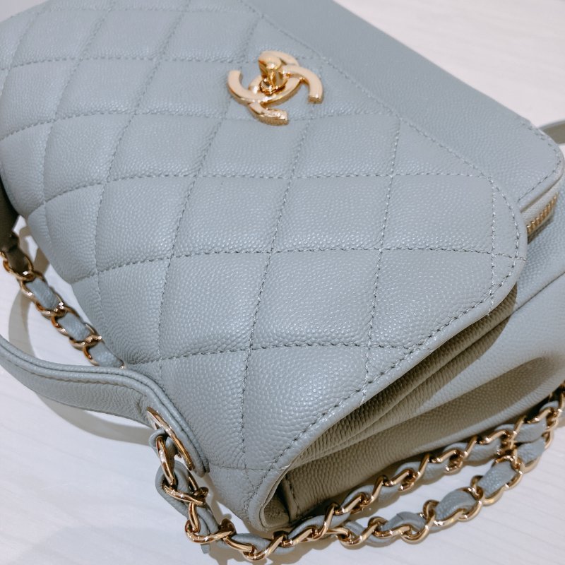 TK2064 香奈兒 灰色 手提/ 斜挎袋 Chanel Business Affinity Bag Caviar Grey X GHW-10
