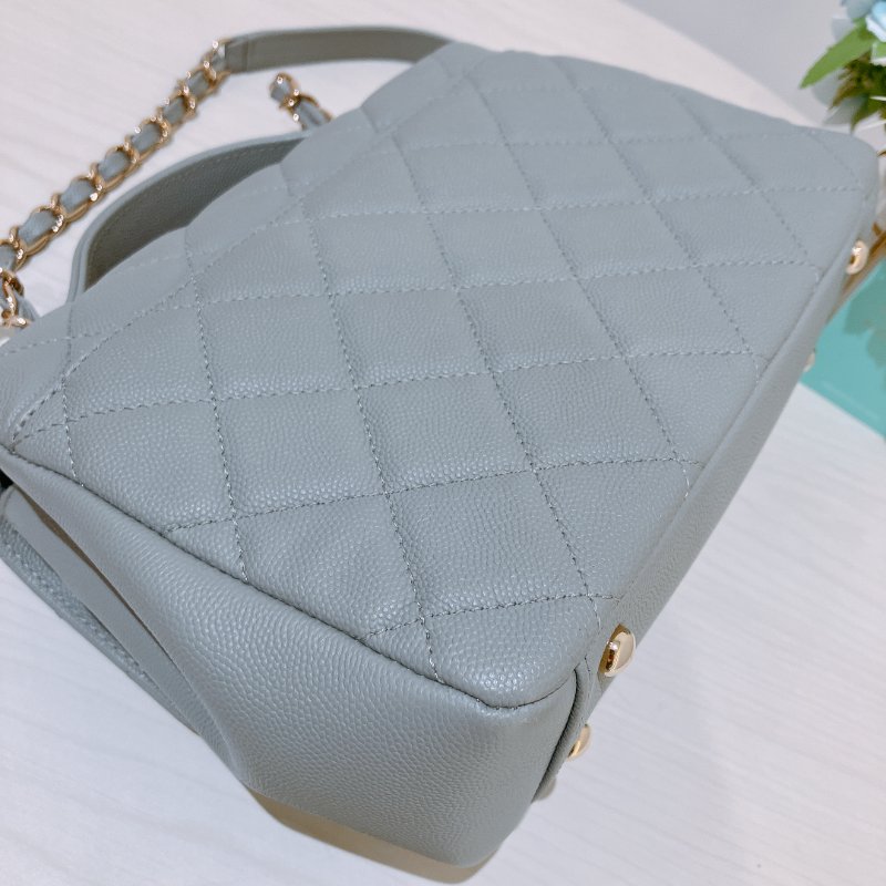 TK2064 香奈兒 灰色 手提/ 斜挎袋 Chanel Business Affinity Bag Caviar Grey X GHW-11