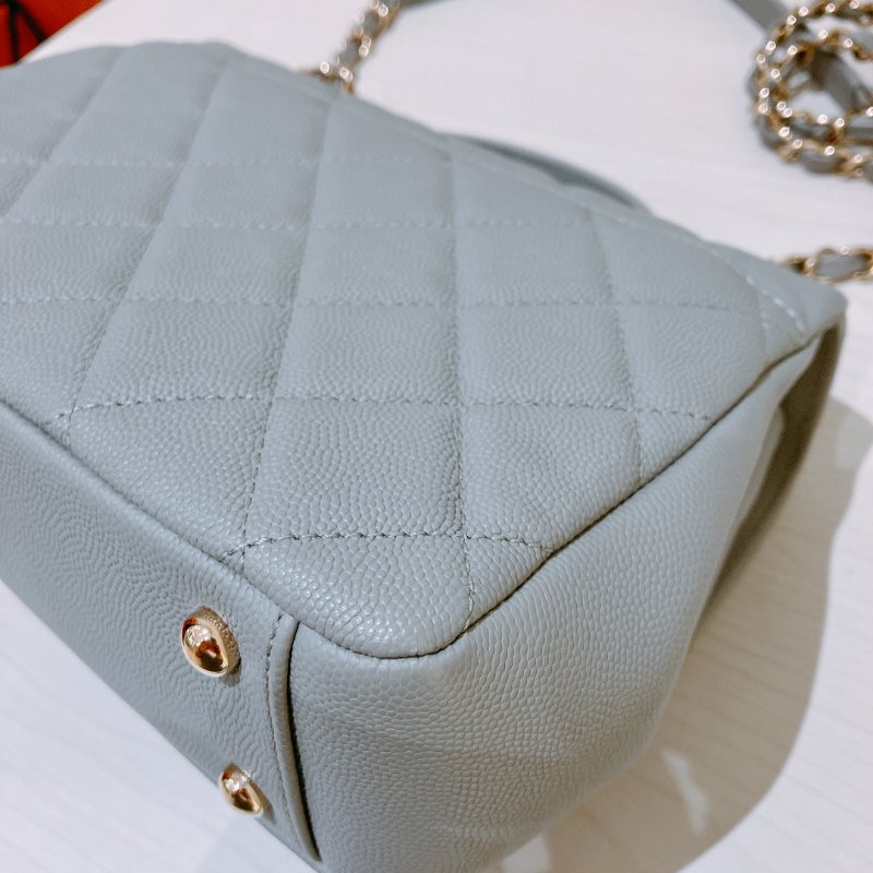 TK2064 香奈兒 灰色 手提/ 斜挎袋 Chanel Business Affinity Bag Caviar Grey X GHW-12