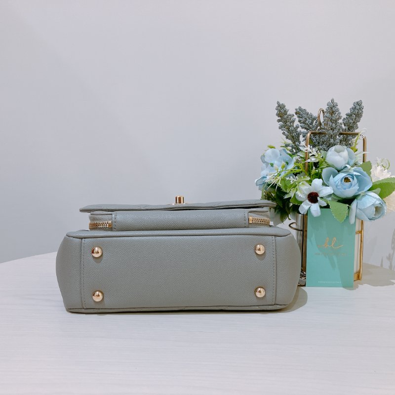 TK2064 香奈兒 灰色 手提/ 斜挎袋 Chanel Business Affinity Bag Caviar Grey X GHW-15