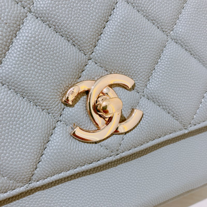 TK2064 香奈兒 灰色 手提/ 斜挎袋 Chanel Business Affinity Bag Caviar Grey X GHW-16