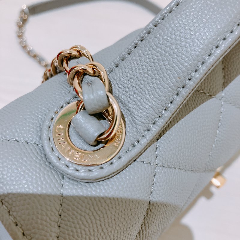 TK2064 香奈兒 灰色 手提/ 斜挎袋 Chanel Business Affinity Bag Caviar Grey X GHW-17