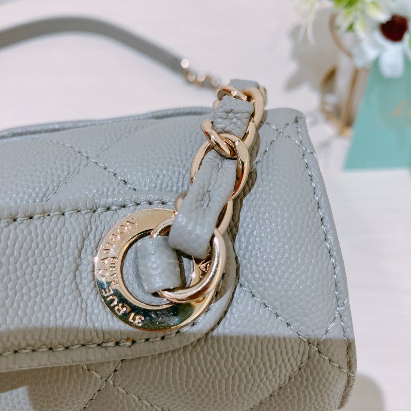 TK2064 香奈兒 灰色 手提/ 斜挎袋 Chanel Business Affinity Bag Caviar Grey X GHW-18