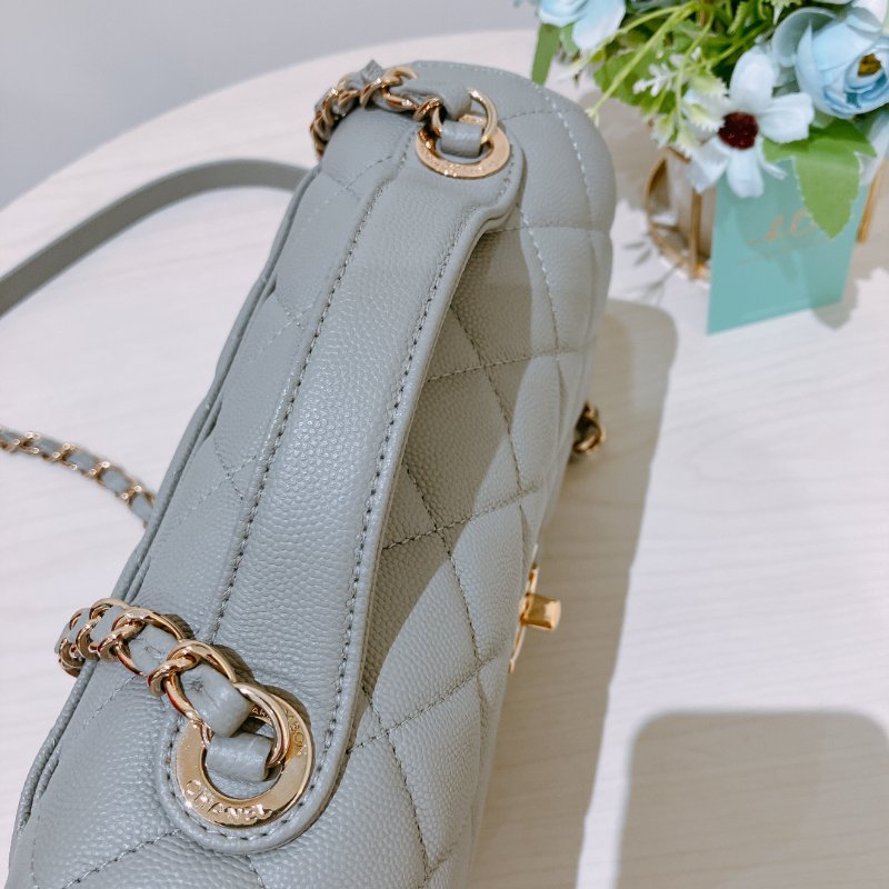 TK2064 香奈兒 灰色 手提/ 斜挎袋 Chanel Business Affinity Bag Caviar Grey X GHW-19