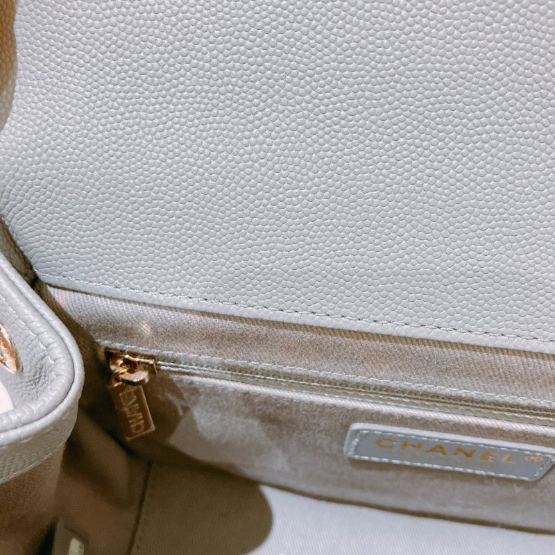 TK2064 香奈兒 灰色 手提/ 斜挎袋 Chanel Business Affinity Bag Caviar Grey X GHW-26