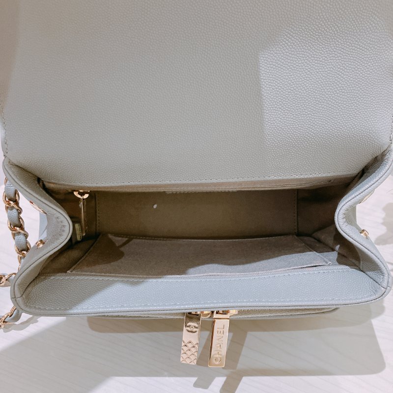 TK2064 香奈兒 灰色 手提/ 斜挎袋 Chanel Business Affinity Bag Caviar Grey X GHW-28