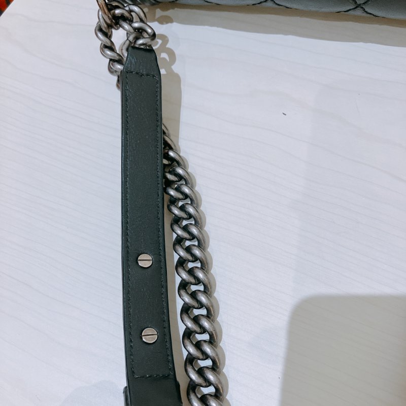 TK2067 Chanel Boy Medium 25cm Lambskin Black X PHW-27