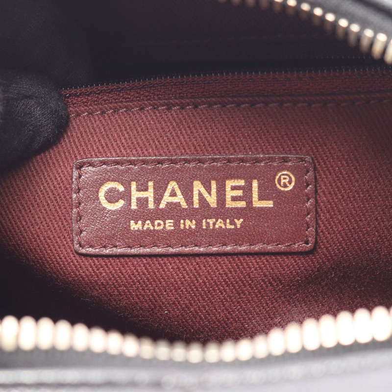 香奈兒 (CHANEL) Matelasse Vanity Bag 2WAY Shoulder Bag 皮革黑色二手女款-3