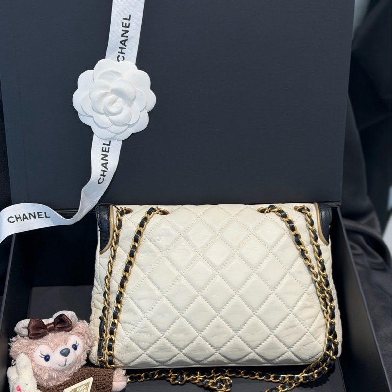 Chanel 香奈兒赫本風鏈條包,cf限定款 15開-1