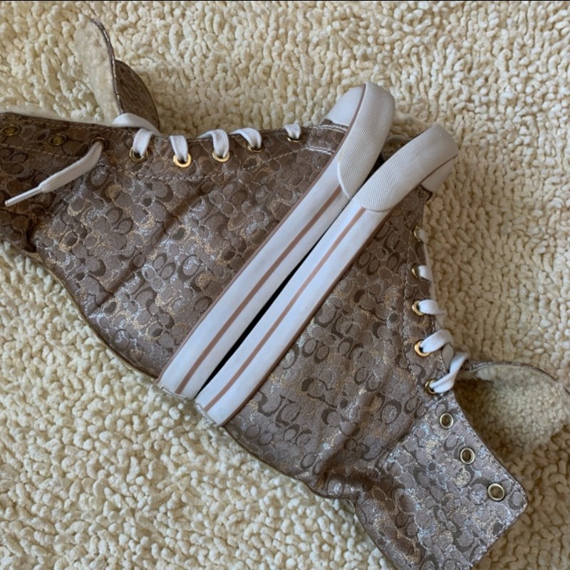 COACH 的高筒帆布鞋🥰-3