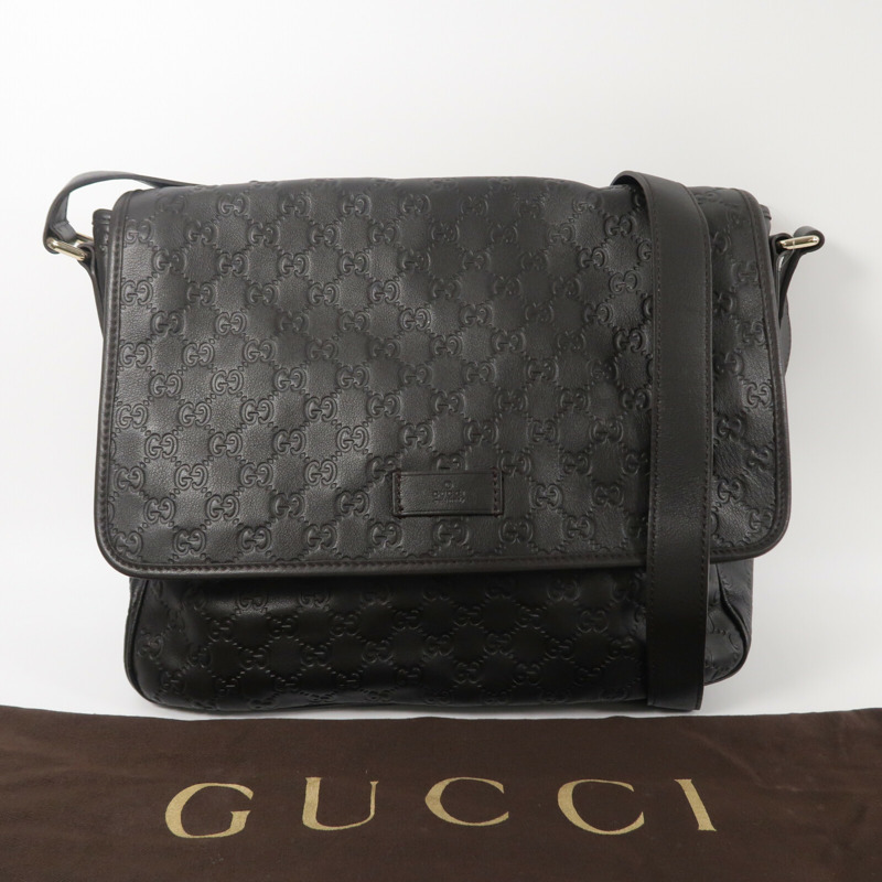 GUCCI 牛皮皮革Guccissima肩背袋-9