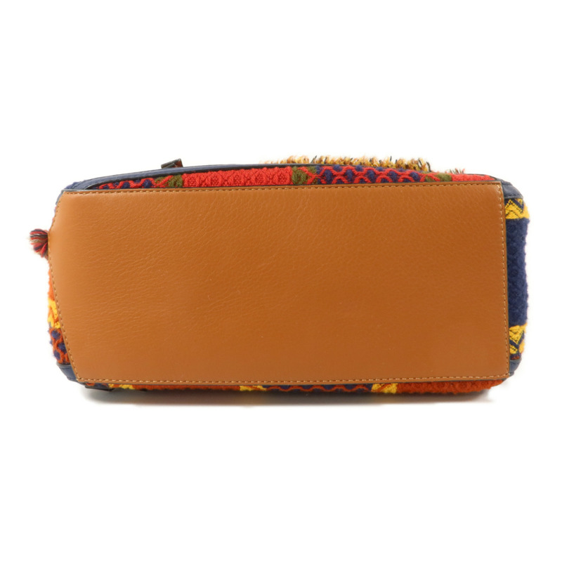 LOEWE 格子花呢/牛皮皮革Puzzle Tartan Small手挽肩背兩用袋-3