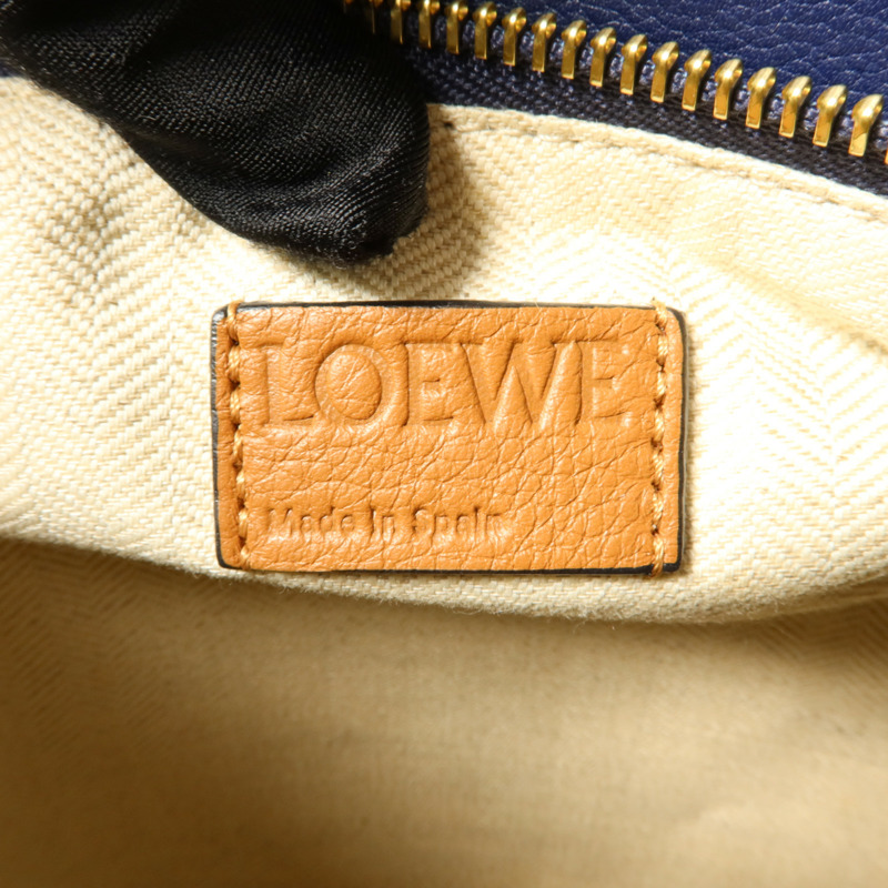 LOEWE 格子花呢/牛皮皮革Puzzle Tartan Small手挽肩背兩用袋-5