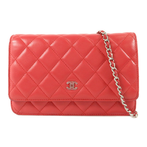 CHANEL 羊皮皮革WOC Wallet On Chain鏈帶肩背袋