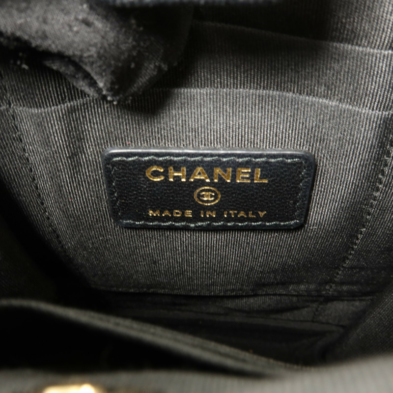 CHANEL PVC/斜紋軟呢Phone Pouch With Chain鏈帶電話肩背袋-5