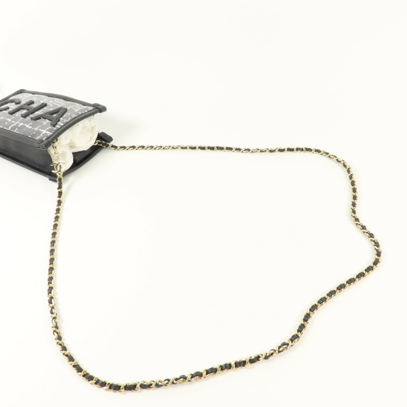 CHANEL PVC/斜紋軟呢Phone Pouch With Chain鏈帶電話肩背袋-7