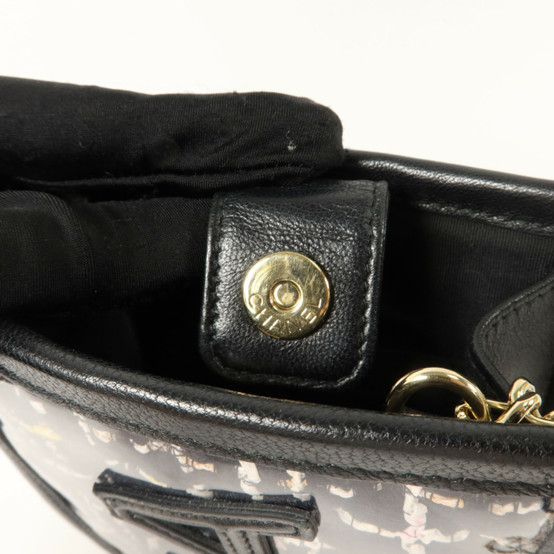 CHANEL PVC/斜紋軟呢Phone Pouch With Chain鏈帶電話肩背袋-8