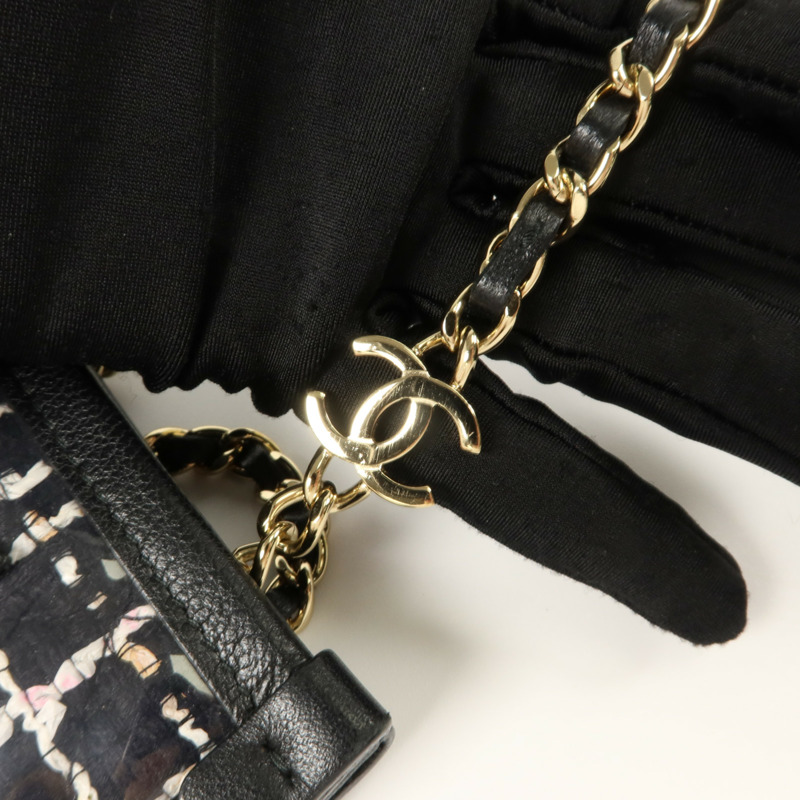 CHANEL PVC/斜紋軟呢Phone Pouch With Chain鏈帶電話肩背袋-9