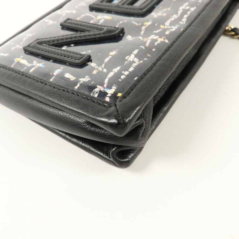 CHANEL PVC/斜紋軟呢Phone Pouch With Chain鏈帶電話肩背袋-12
