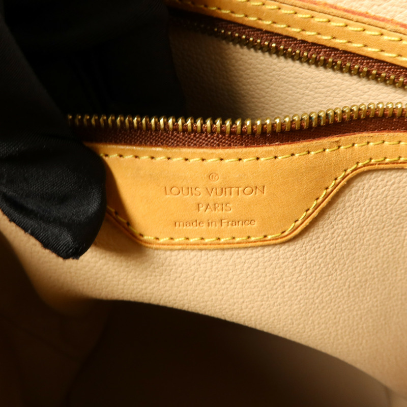 LOUIS VUITTON Monogram Bucket GM金扣手挽袋棕色-5