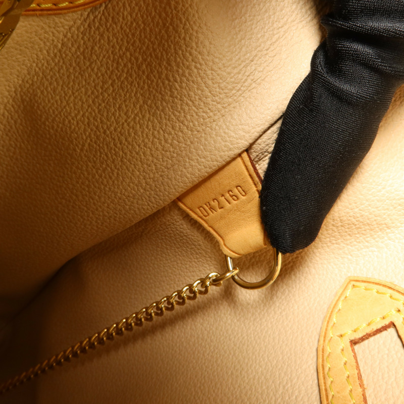 LOUIS VUITTON Monogram Bucket GM金扣手挽袋棕色-6