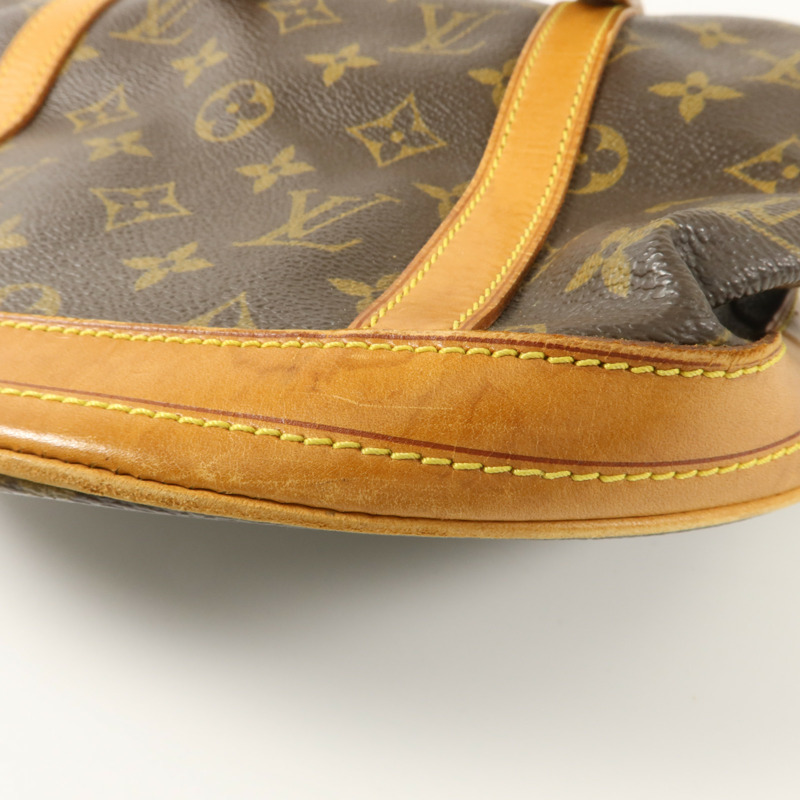 LOUIS VUITTON Monogram Bucket GM金扣手挽袋棕色-14
