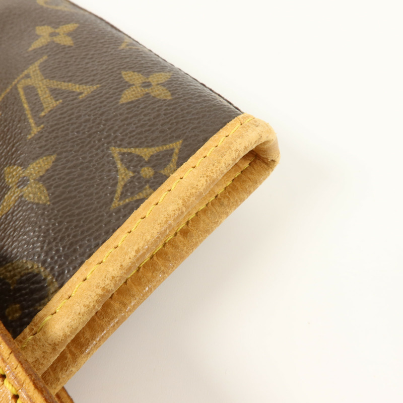 LOUIS VUITTON Monogram Bucket GM金扣手挽袋棕色-15