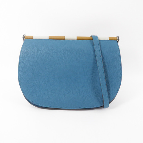 HERMES Clemence皮革Sac Saut 25肩背袋Vert Bosphore