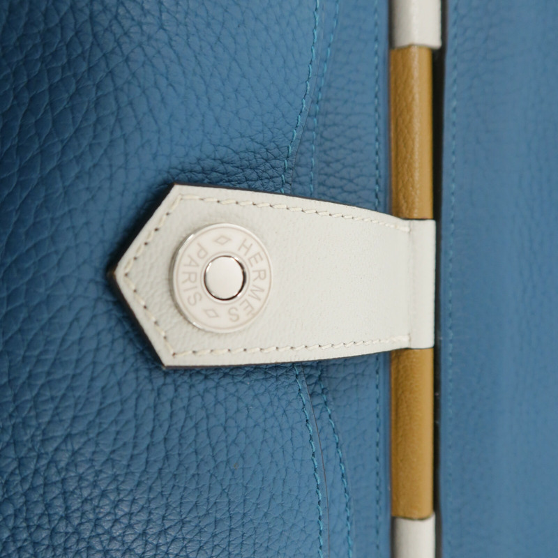 HERMES Clemence皮革Sac Saut 25肩背袋Vert Bosphore-6