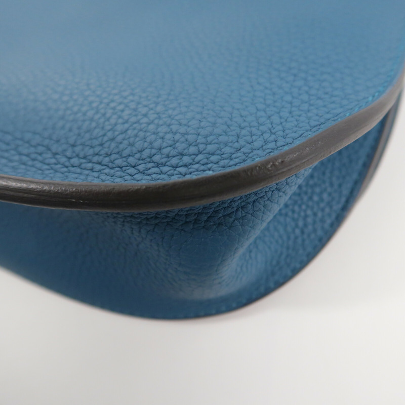 HERMES Clemence皮革Sac Saut 25肩背袋Vert Bosphore-10