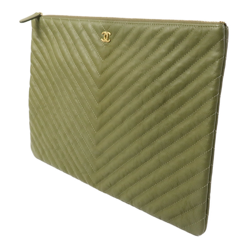 CHANEL 牛皮皮革Clutch Bag手拿包-1