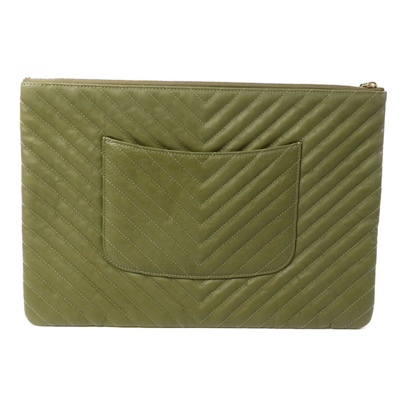 CHANEL 牛皮皮革Clutch Bag手拿包-2