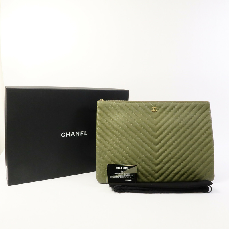 CHANEL 牛皮皮革Clutch Bag手拿包-9