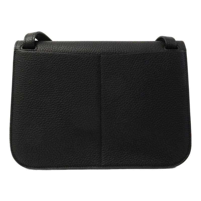 HERMES Clemence皮革Halzan 25肩背袋Noir-2