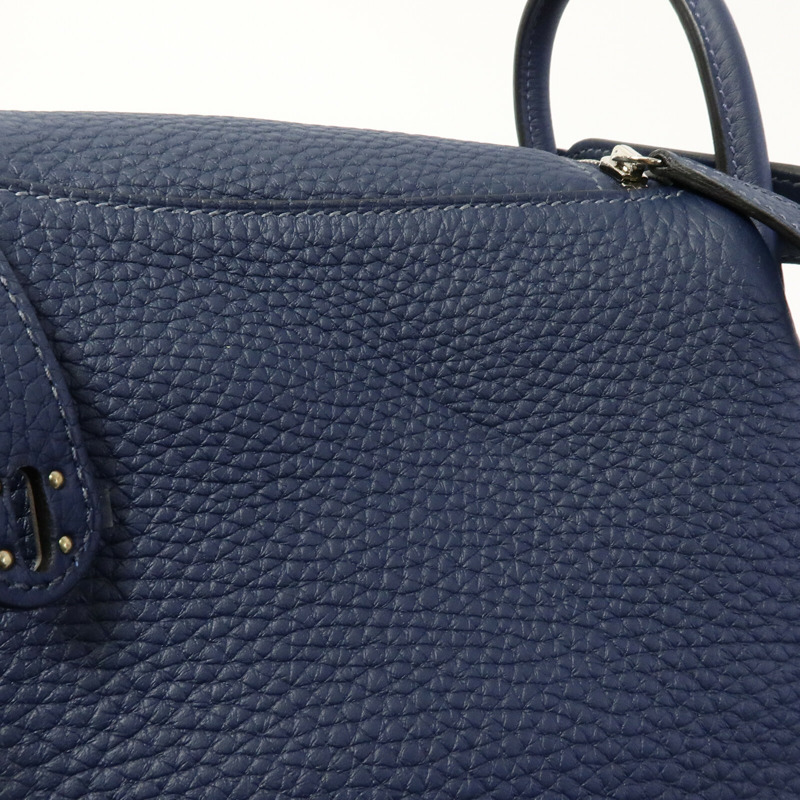 HERMES Clemence皮革Mini Lindy手挽肩背兩用袋Bleu De Prusse-14